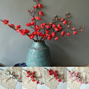 Nouă Ramură Flori Artificiale De Simulare Flori De Prun Flori Flores Copac Sakura Tabel De Acasă În Camera De Zi De Decorare Nunta