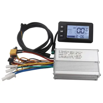 Scuter Electric Brushless Motor Controller 48V 21A+S866 LCD Display Bord Kit E-Scooter Accesorii Negru+Alb