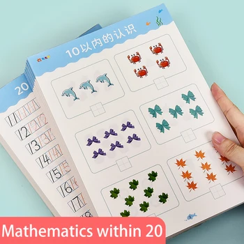 Copii De Învățare Matematica De Educație Timpurie Exercițiu De Întrebări În 20 De Registru De Lucru De Mână Aritmetică Caiete De 40 De Pagini