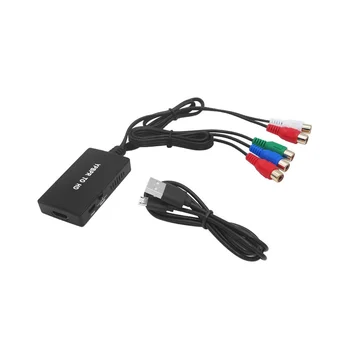 1080P Component la HDMI Compatibil Converter YPBPR RGB + R/L Audio la HDMI-Adaptor Compatibil 5RCA la HDMI Compatibil