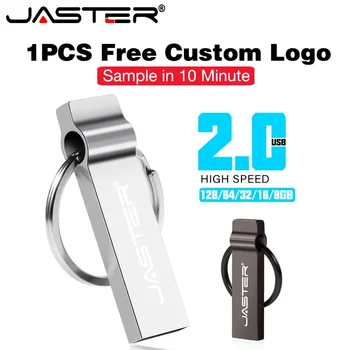 JASTER Gratuit Gravare cu Laser USB Flash Drive 128GB Cutie de Metal Pendrive 64GB Gratuit breloc Memory Stick 32GB de Afaceri Creative Cadou