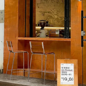 De uz casnic Moderne de Bar Scaune de Exterior Scaune inalte de Metal Minimalist Bar Scaune de Design Nordic Cadeiras De Jantar Mobilier WZ50BC