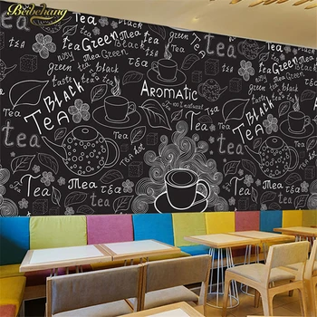 beibehang 3D opere de artă pictate manual tablă alb si negru magazin de cafea tapet casual, bar, restaurant restaurant tapet wa