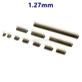 10BUC 1,27 mm Bandă Dublu Rând de sex Masculin Pin Header Conector 1.27 SMD, SMT Pinheader Soclu 2*3/4/5/6/7/8/10/12/15/20/40/50P