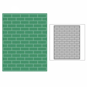 Noi DIY Punctate Zid de Cărămidă de Fundal Panou 2021 Tăiere a Metalelor, Matrițe, pentru Scrapbooking și Luare de Card Relief Ambarcațiuni Fără Timbre