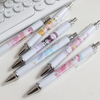 Sanrio Pen 12/24 Pix Cu Gel Uri De Mare Valoare Limitată Hello Kitty Kuromi Negru Drăguț Vânt Bullet Cap Fata Cu Inima De Presă Cadou De Papetărie