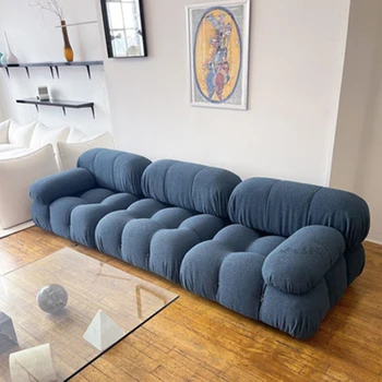 Albastru Xxl Modul Canapea Picioare Din Lemn Fotolii Lenesi Tatami Designer Etaj Canapea Mare A Secțiunii Unic Lounge Divano Mobilier De Dormitor