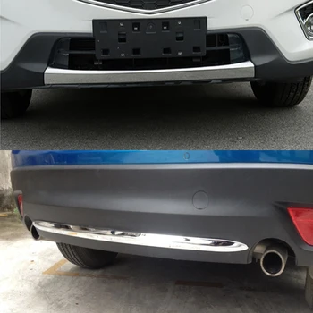 Pentru Mazda CX-5 CX5 2015 Față și Bara de protecție Spate benzi Tapiterie Auto exterioare decorative bara spate poloneză Tapiterie Auto Accesorii