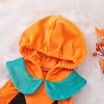 Copilul Baby Boy Fata de Halloween Dovleac Vesta Costum fără Mâneci Catifea Iarna Cald Rezervor de Top cu Pălărie