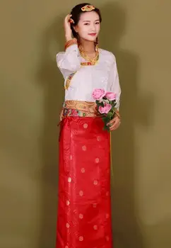 China Xizang Îmbrăcăminte Înfășurat Fusta Fusta Femei Guozhuang Fusta