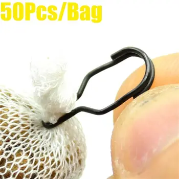 50Pcs/Pachet Fierbinte Pentru Crap Hair Rig Instrument de Echipamente de Pescuit la Crap Accesorii Momeala Clipuri Pescuit Feeder Consumabile PVA Bag Clip