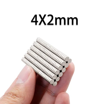 4X1/1.5/2/3/6mm 50 Buc pământuri Rare NdFeB Circulară Magnet Magnet de Frigider N35 Magnet Permanent Van Magnetism cilindrice