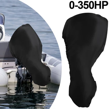 Motor Outboard Acoperi 420D nylon rezistent la apa Barca cu Motor Capacul 0-350HP UV-Dovada Negru barca marine capac motor pentru motoare de Barca