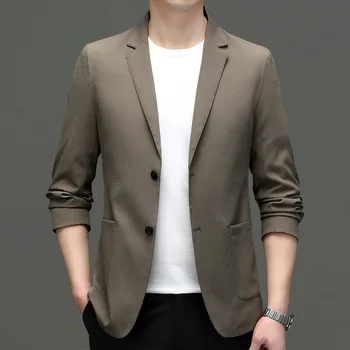 5801 -2023Men de moda casual, mic costum de sex masculin versiunea coreeană de subțire potrivi 107jacket sacou de culoare solidă