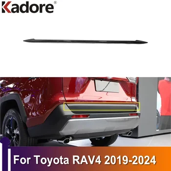 Pentru Toyota RAV4 RAV 4 2019-2022 2023 2024 Fibra de Carbon din Spate a Capacului Portbagajului Capac Capitonaj Hayon Boot Bandă de Protecție Accesorii Auto