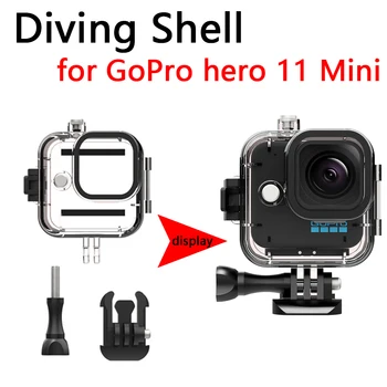 Caz impermeabil pentru Gopro Hero 11 Mini Negru se arunca cu capul Casa Camera Sport Scufundări Shell Accesorii aparat de fotografiat