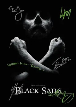 BLACK SAILS SEMNAT Film de Artă de Mătase Imprimare Poster de Perete Acasă Decor 24x36inch