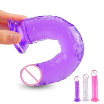 Gigantul Jelly Vibrator Cu ventuza Puternica Realist Penis artificial Jucarii Sexuale Pentru Femei G-spot Vibratoare Penis Mare sex Feminin Masturbator Sex-Shop