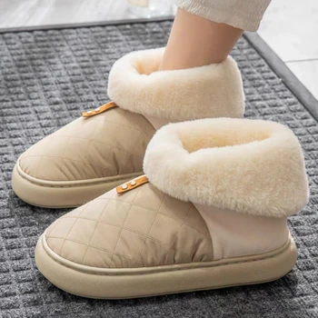 2023 Iarna Pufos Cizme de Zapada pentru Femei Confortabil Lumina Talpă Moale Ține de Cald Îngroșat de Pluș în Afara Cupluri Pantofi de Bumbac