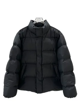 Jos jacheta scurtă secțiune de stand-up guler Slim versiunea de buzunar dublu design cald și confortabil 2023 iarna noi 1021