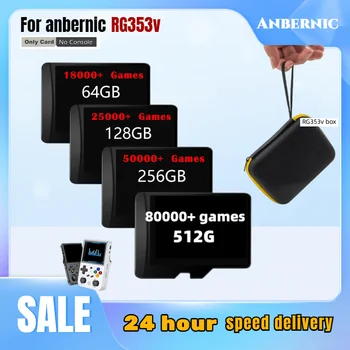 Preîncărcate 80000+ Jocuri Clasice 512G Card ANBERNIC Pentru RG353V.VS Sac Mirco SD Retro Portabil 256G 128G 64G Ps1, PSP, GBA