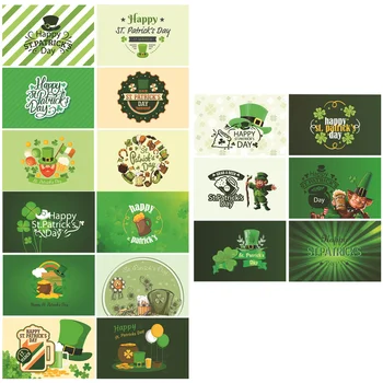 18 Seturi de St Patrick 's Day Felicitari cu Happy St Patrick' s Day Mesaj cu Plicuri și Etichete de Etanșare