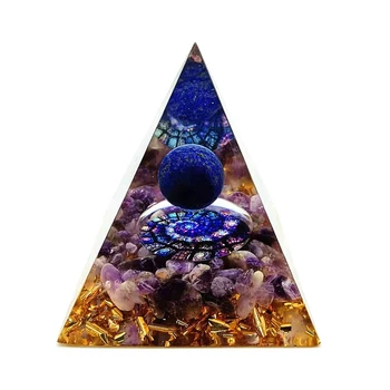 Piramida joasa Mucegai Ametist, Peridot Vindecare de Cristal de Energie Piramida EMF Protecție Instrument de Meditație Decor Acasă