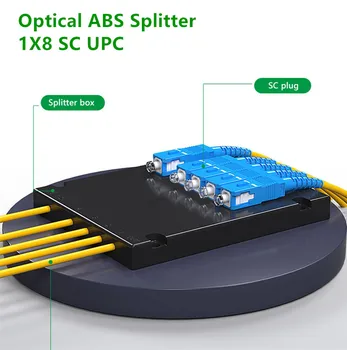 Optice FBT Spliter 1X8 SC UPC Cuplare 1:8 SC UPC Fibra Optica FTTH Single-mode Simplex PLC Splitter-ul Optic Transport Gratuit