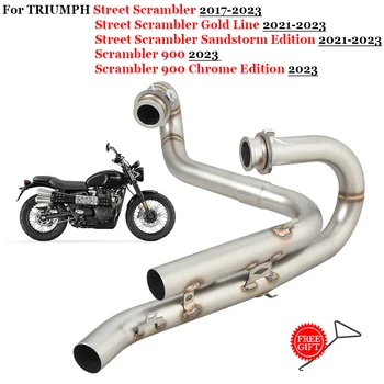 Pentru TRIUMPH Street Scrambler 17-23 Linia de Aur / furtună de Nisip Ediție 21-23 Scrambler 900/Chrome Edition Motociclete de Evacuare Link-ul de Țeavă