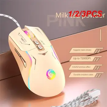 1/2/3PCS cu Fir Mouse-ul Vine Cu Încărcare Ergonomie Simt Confortabil, rezistent la Uzura Si Anti-rupere Efecte de Iluminare Colorate