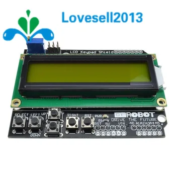 Noi 1602 LCD Placa Tastatura Scut Galben de Fundal Pentru Arduino Duemilanove Robot de fundal Galben