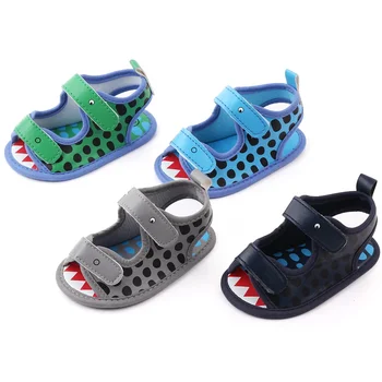 Pantofi de vara Unisex din Piele Moale Sandale pentru Copii Cu Non-alunecare Tălpi de piele de Căprioară Pentru Băiat și Fete Sandale Saboti Cadouri nou-născut