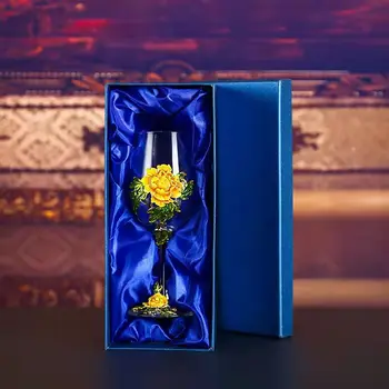 Superior Email Bujor Cristal de Sticlă de Șampanie Set de Ceasca Pocalul Pahare Pahare de Vin, paharul de vin de Lux, Cupe de Sticlă de Epocă Whisky