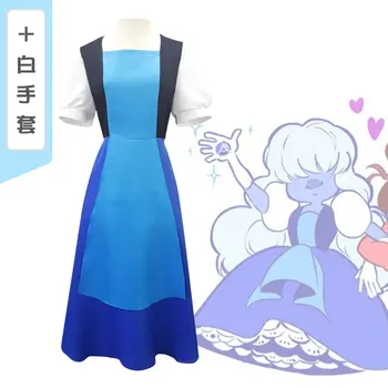 Anime Steven Univers Cosplay Femei Rochie De Safir Joc De Rol Albastru Rochie De Printesa Rochie Fancy Orice Dimensiune
