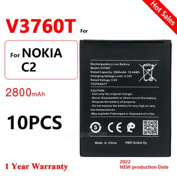 Autentic V3760T Acumulator Pentru Nokia C2 2020 TA-1204 TA1204 Telefon Mobil Baterie de schimb V3760T Batteria+Cod piesă