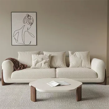 Miel catifea combinatie de latex canapea italiană living minimalist modern