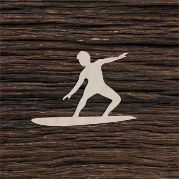 Lemn Surfer Forma De Artizanat Și Decorațiuni - Laser Cut - Cadou Pentru Surfer Surfer Cadou - Surf Art - Surfer Arta