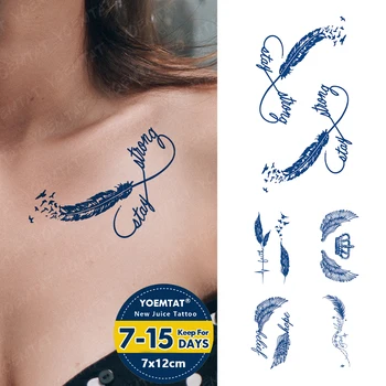 Semi-Permanent Infinit Pene Cuvântul Pasăre Impermeabil Tatuaj Temporar Autocolante Durată De Cerneală Tatuaj Body Art Fals Tatuaje Femei Bărbați