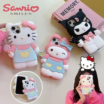 Sanrio Hello Kitty Telefon Caz pentru Iphone 14 13 12 11 Pro Max XR XS MAX Desene animate Coajă de Telefon Kawaii Silicon Moale rezistent la Socuri Acoperirea
