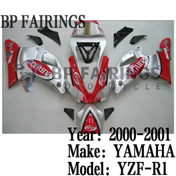 Noi ABS Plastic Carenaj pentru Yamaha YZF R1 2000 2001 Caroserie Piese Carenajele set R1 00 01 Rosu Argintiu