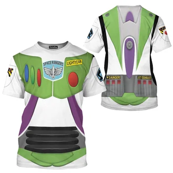 Toy Story Buzz Lightyear Costum tricou Barbati Casual Echipajul Gât Maneci Scurte Toy Story 3d de Imprimare Harajuku Streetwear T-Shirt