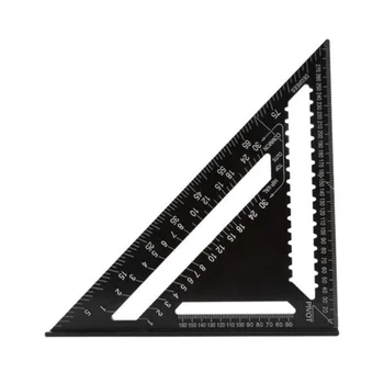 Triunghiular 12 Inch Instrumente De Măsurare Din Aluminiu Unelte Pentru Prelucrarea Lemnului Centimetru Pătrat De 90 De Grade Gros Pătrat.