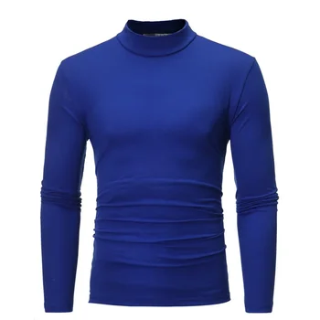 B8087 Guler de Moda Lenjerie de corp Termice Barbati Mock Neck de Bază T-shirt Bluza Pulover Maneca Lunga de Sus