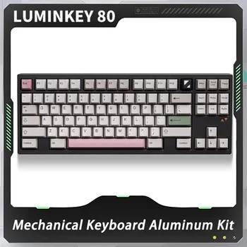 Luminkey80 Tastatura Mecanica din Aluminiu Kit Ergonomie Trei Modul de Tastatură de Gaming Garnitura Hot Swap 4400mAh Pc Gamer Mac Office