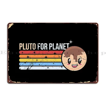 Pluto, Planeta Știință Cadou Astronomie Placa De Metal Poster Personalizat Retro Living Garaj Plăci De Epocă Tin Semn Poster