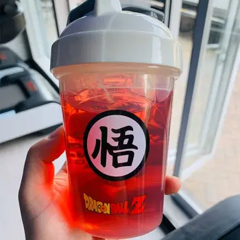 Dragon Ball Goku transparent sport fitness cupa shake de proteine pulbere cupa amestecand milkshake cupa portabil sport cana băieți cadouri