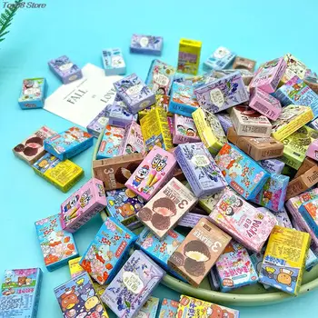 Noi 10buc Diy Crema Lipici Accesorii Jucării, Mini Cutie pentru Barbie Casa magazin snack box 1/12