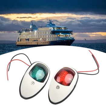 Marin Arc de Lumină Lampă Rosu & Verde, Lumini de Navigație pentru Barca Ponton Durabile, și Convenabil Universal Montarea