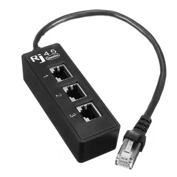 RJ45 Mascul La 3 RJ45 Feminin Port de Rețea Extender Cablu Splitter LAN Ethernet