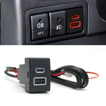 Incarcator auto Soclu QC3.0 Dual USB PD Tip C 12/24V Încărcare Priză Adaptorul de Alimentare de Telefon pentru Suzuki Jimny 07-15 Wagonr WagonrX5